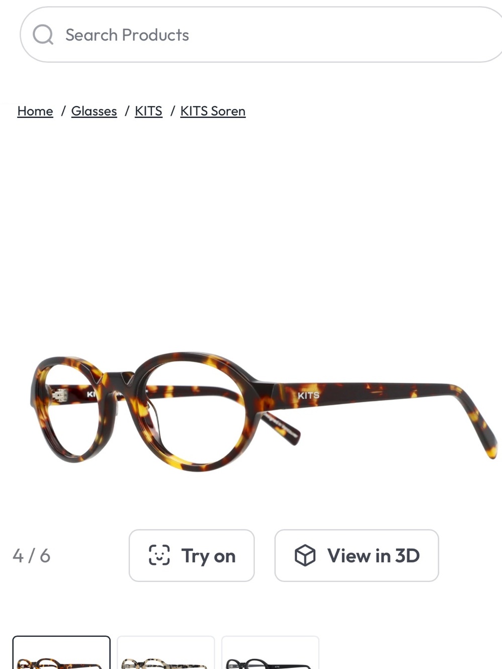 KITS Soren tortoiseshell eye glasses (no prescription)